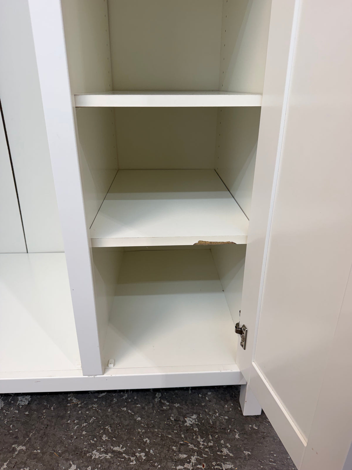 White Two-Door Wardrobe with Shelves and Hanging Rod #2555