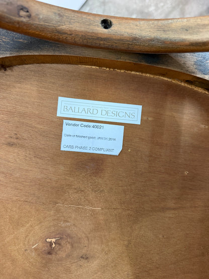 Ballard Designs Cross Back Bistro Chair with Rattan Seat #2556